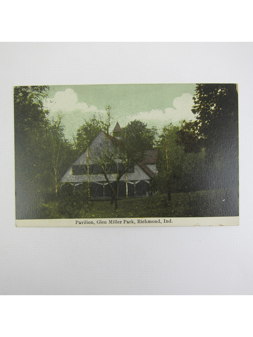 Antique Richmond Indiana Postcard Glen Miller Park Pavilion UNPOSTED